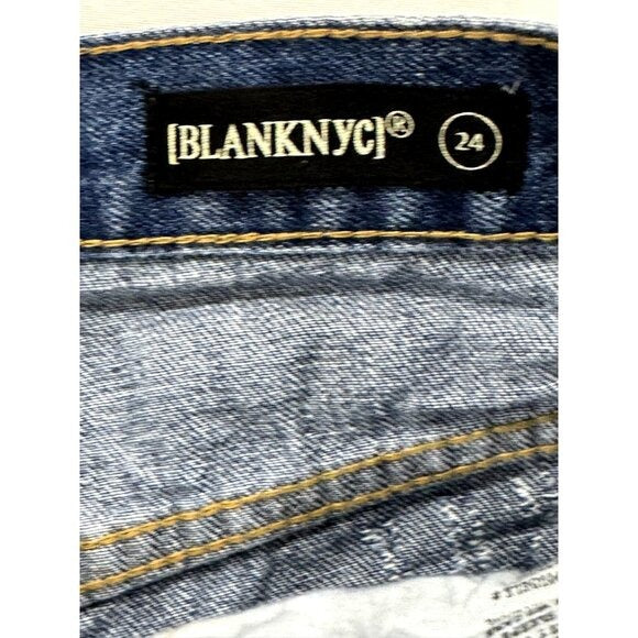 Blanknyc Distressed Denim Cutoff Shorts Size 24 Light Wash Raw Hem Women's Casual Summerwear