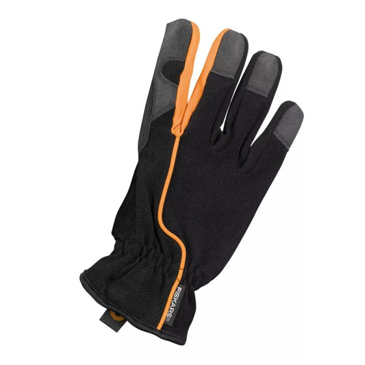 Fiskars Garden Work Gloves Adult Black & Orange Durable Protective Design L/XL