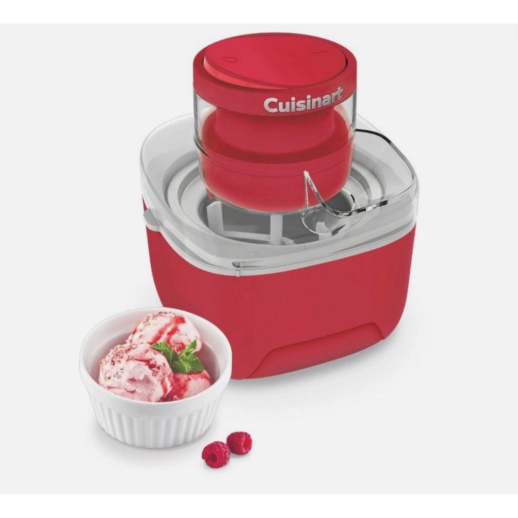Cuisinart 1-Pint Wonder Ice Cream Maker Red Compact Customizable Flavors
