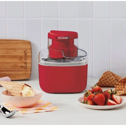 Cuisinart 1-Pint Wonder Ice Cream Maker Red Compact Customizable Flavors
