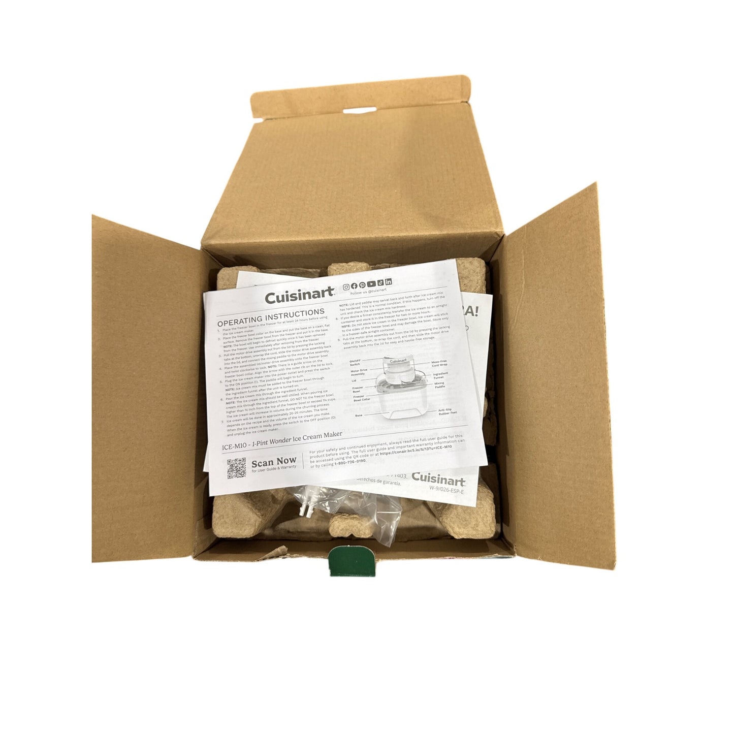 Cuisinart 1-Pint Wonder Ice Cream Maker Red Compact Customizable Flavors