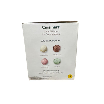 Cuisinart 1-Pint Wonder Ice Cream Maker Red Compact Customizable Flavors