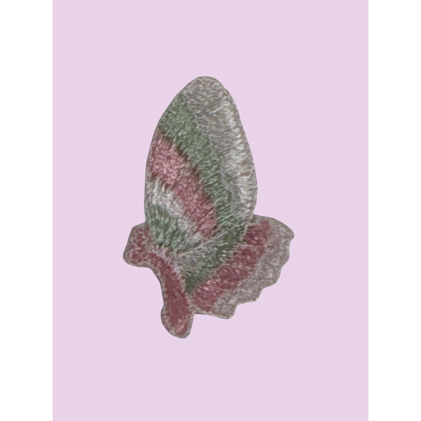 Embroidered Butterfly Applique Pink & Green Set Of 20 1-Inch Decorative Sew-On Patches For Crafts & DIY Projects