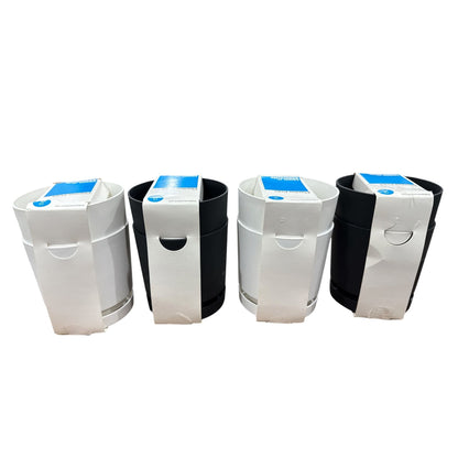 Set Of 4 Room Essentials 4-Inch Plastic Planter Pots In Black & White For Indoor/Outdoor Use
