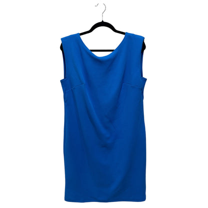 Donna Morgan Sleeveless Blue Shift Dress With V-Back Size 10