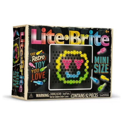 Lite-Brite Mini Size Retro Toy With Pegs & Templates 92 Pieces Ages 4+
