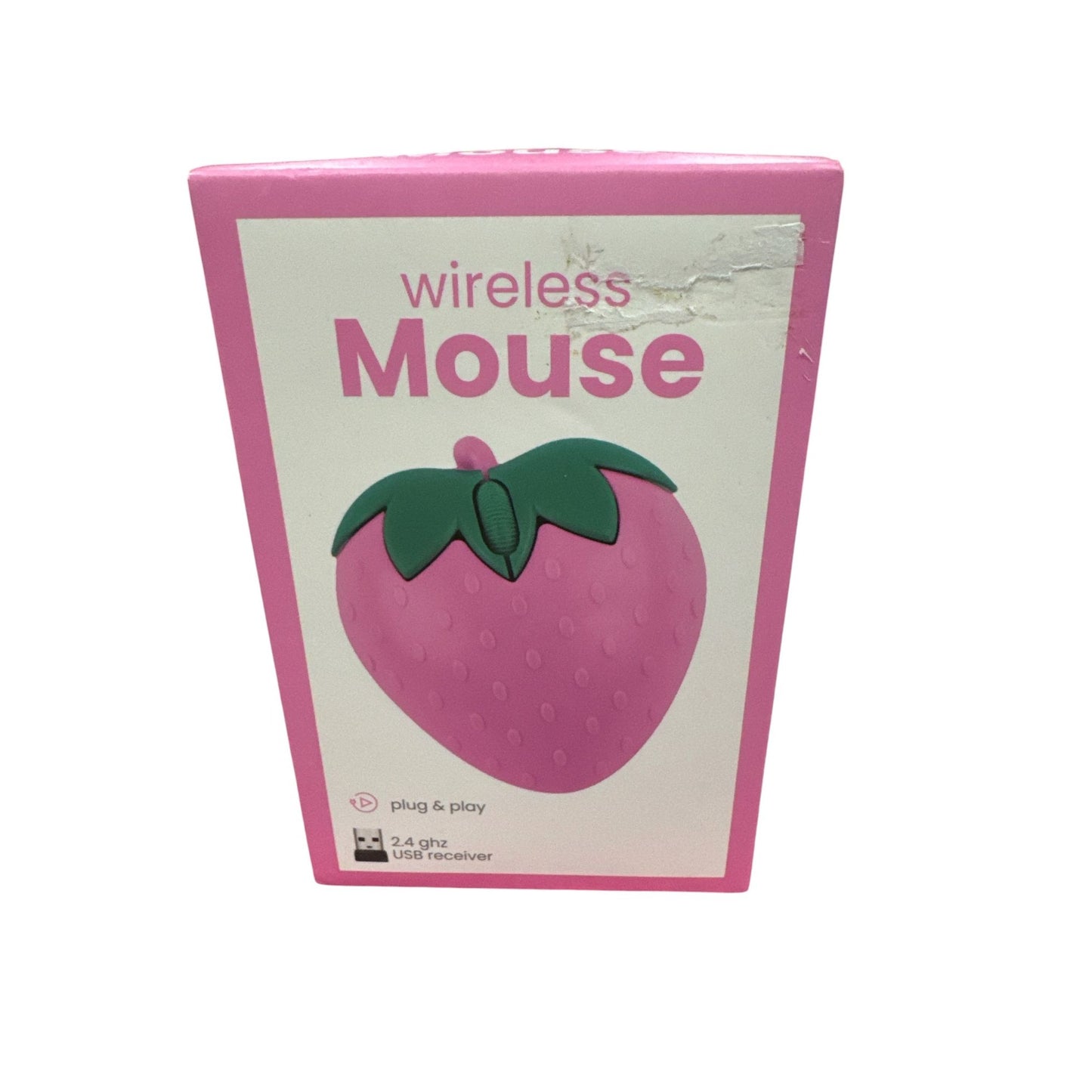 Pink Bundle Desk Essentials: Wireless Keyboard, Strawberry Mouse,  Heart Mouse Pad, Charging Cable & Magnetic Cord Bands