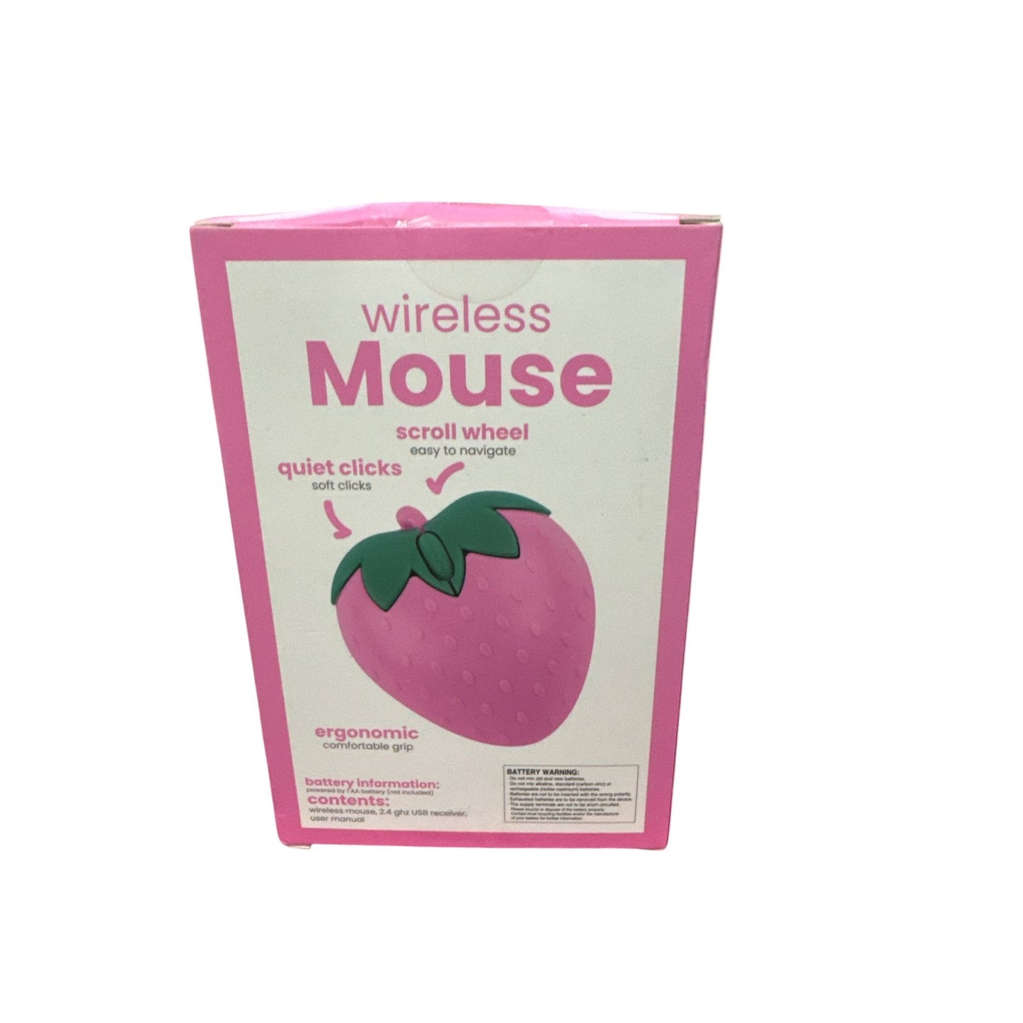 Pink Bundle Desk Essentials: Wireless Keyboard, Strawberry Mouse,  Heart Mouse Pad, Charging Cable & Magnetic Cord Bands