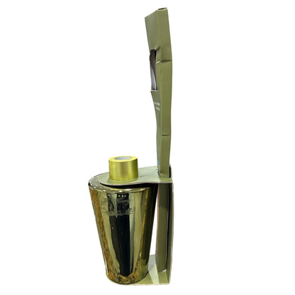 Midnight Tea Leaves Luxury Reed Diffuser 6.1 Fl Oz With 8 Reeds Herb & Refined Gold-Tone Container