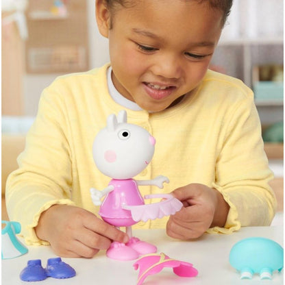 Peppa Pig Suzy Sheep Dress-Up Figure 7-Piece Set Easy-On Outfits Ages 3+ Hasbro