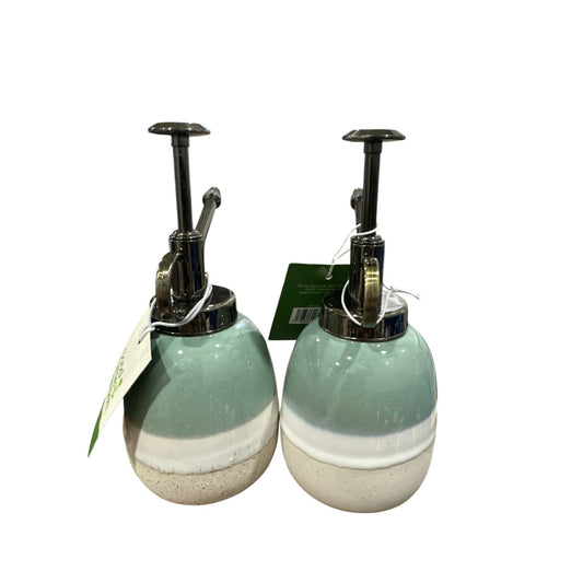 Ceramic & Metal Plant Mister Set With Green & White Gradient Design By Good Little Garden