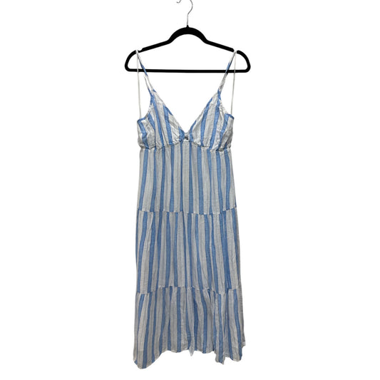 Rails Avril Gibson Stripe Maxi Dress In Eco-Friendly Fabric, Blue & White, Size Small, Sustainable Striped Style