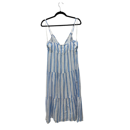 Rails Avril Gibson Stripe Maxi Dress In Eco-Friendly Fabric, Blue & White, Size Small, Sustainable Striped Style