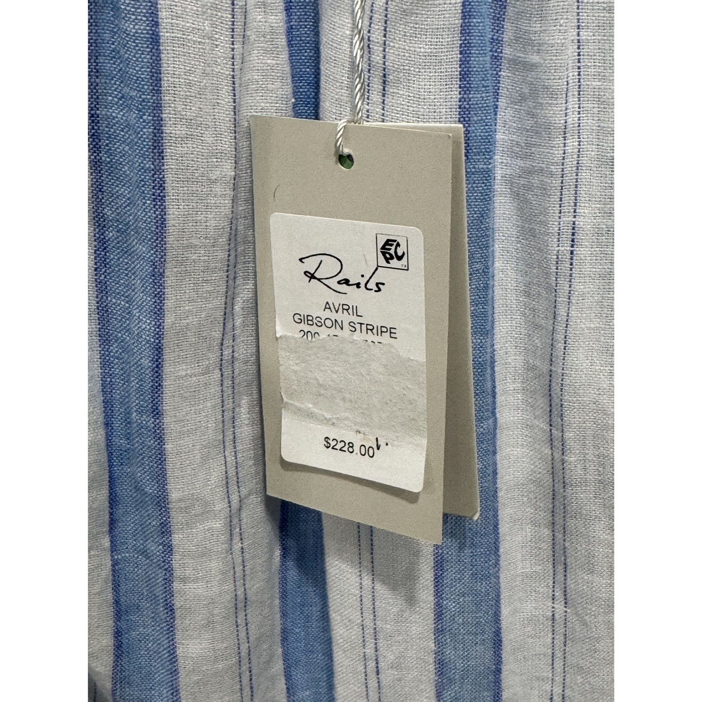 Rails Avril Gibson Stripe Maxi Dress In Eco-Friendly Fabric, Blue & White, Size Small, Sustainable Striped Style