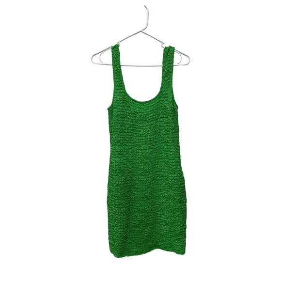 Rails Julie Clover Green Textured Sleeveless Mini Dress Size M