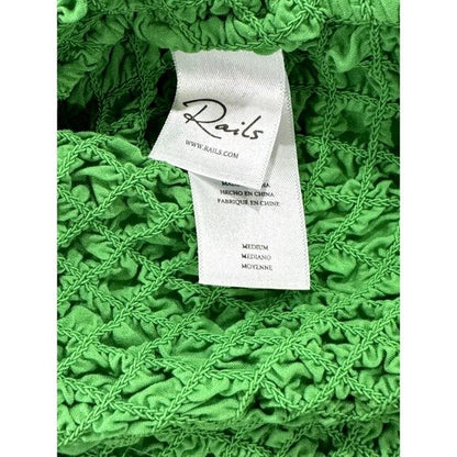 Rails Julie Clover Green Textured Sleeveless Mini Dress Size M