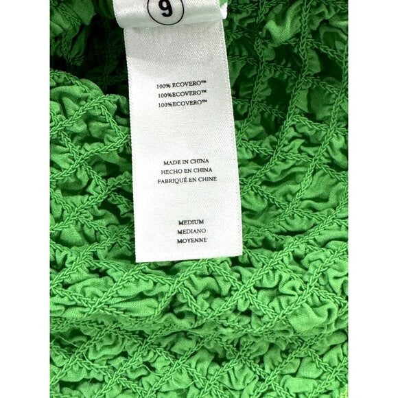 Rails Julie Clover Green Textured Sleeveless Mini Dress Size M
