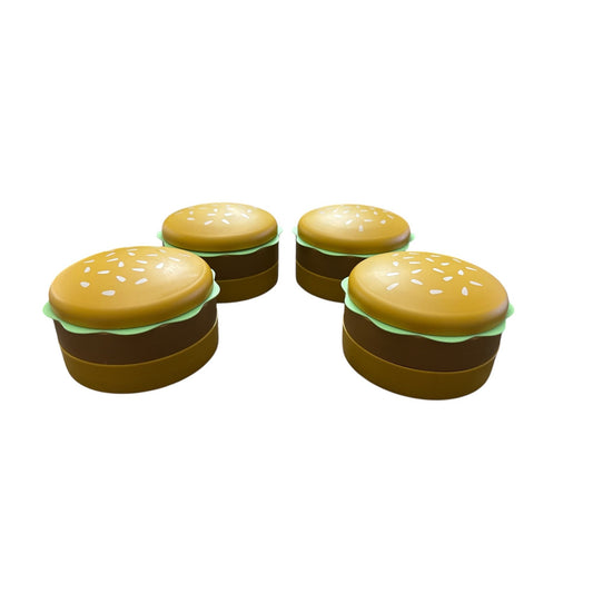 Set of 4 Burger-Shaped Novelty Bento Box Food-Safe Hand Wash Only Microwave Safe Without Lid Dry Food Storage Fun Lunch Container