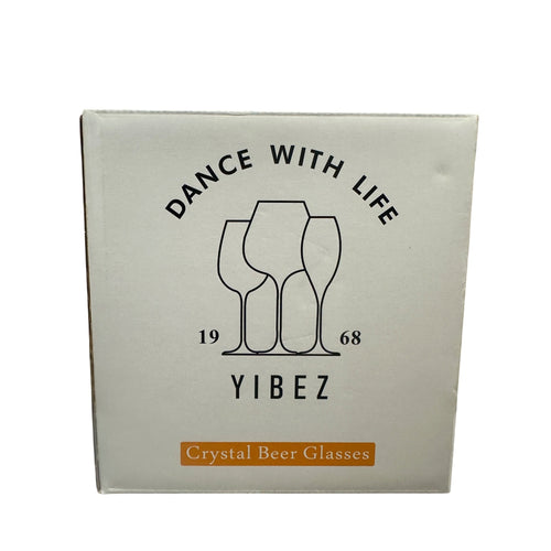 3 Yibez Crystal Beer Glasses Set Of 2