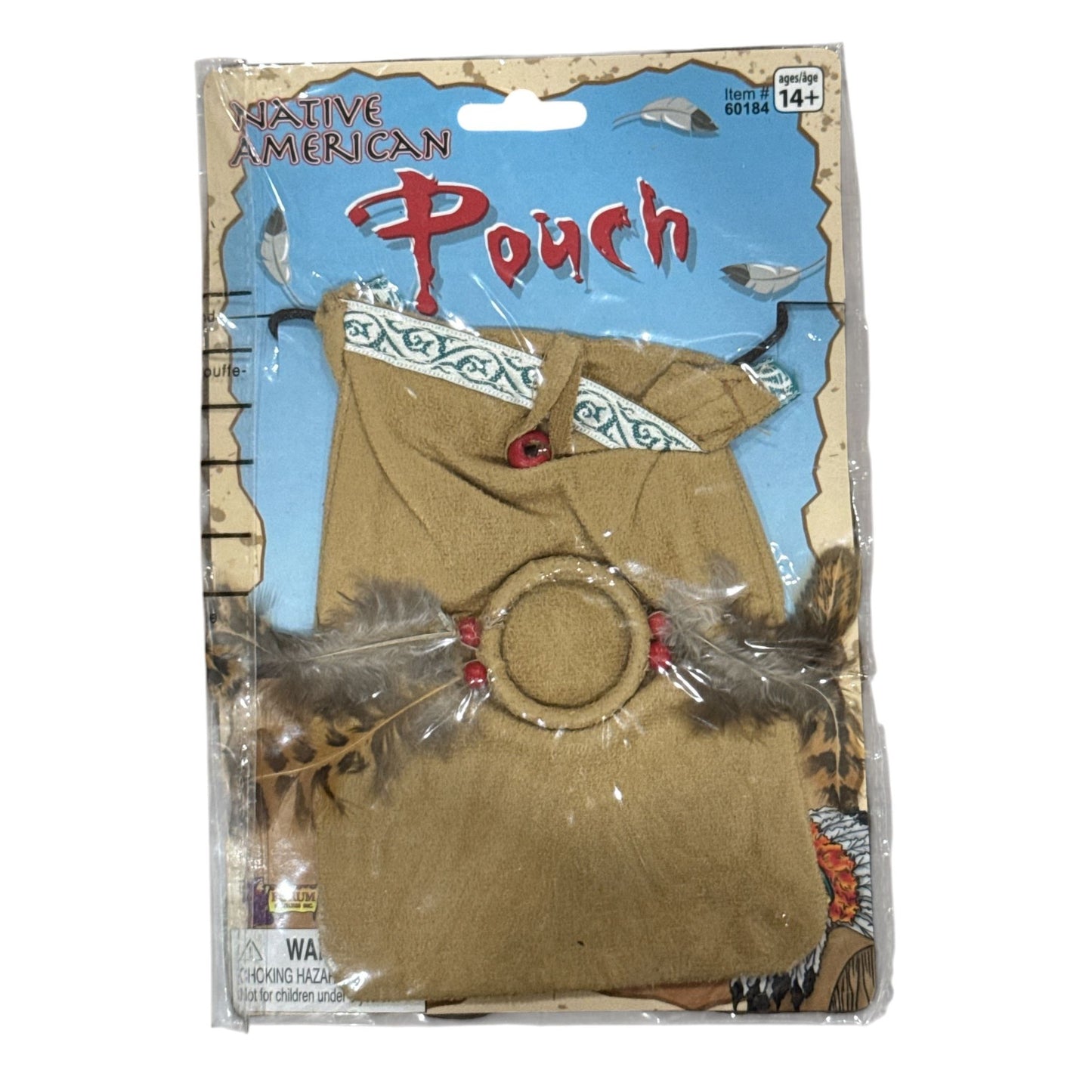 Native American Style Pouch & Choker Costume Accessories Set For Ages 14+
