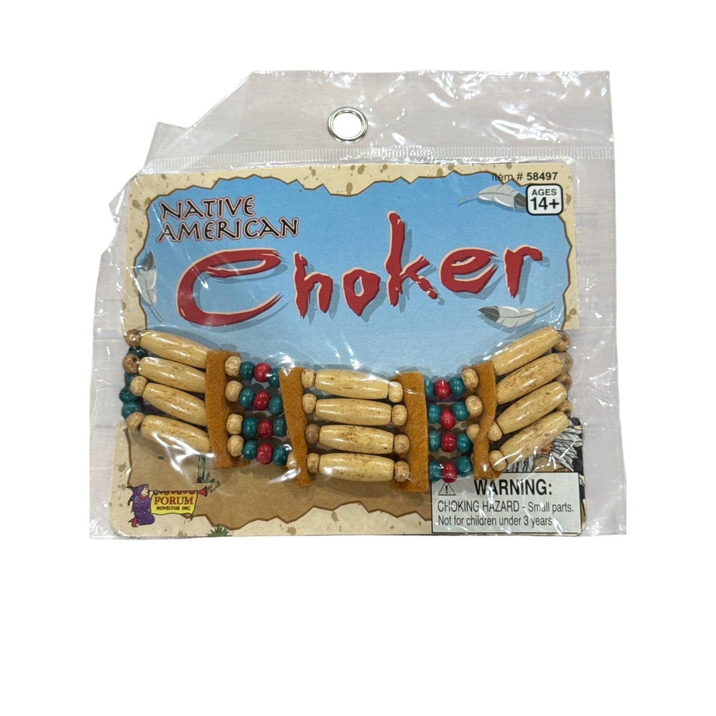 Native American Style Pouch & Choker Costume Accessories Set For Ages 14+