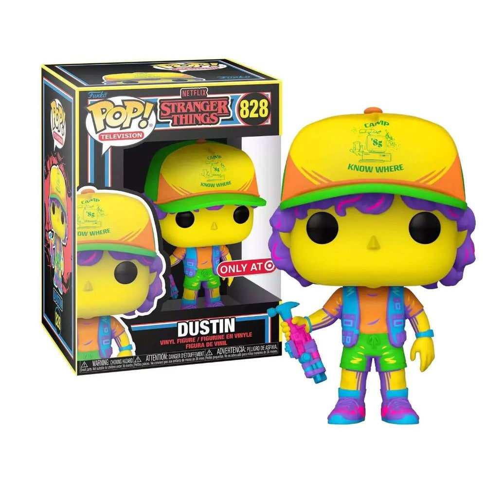 Funko Pop Television Stranger Things Dustin Vinyl Figure #828 Exclusive WITH PROTECTOR