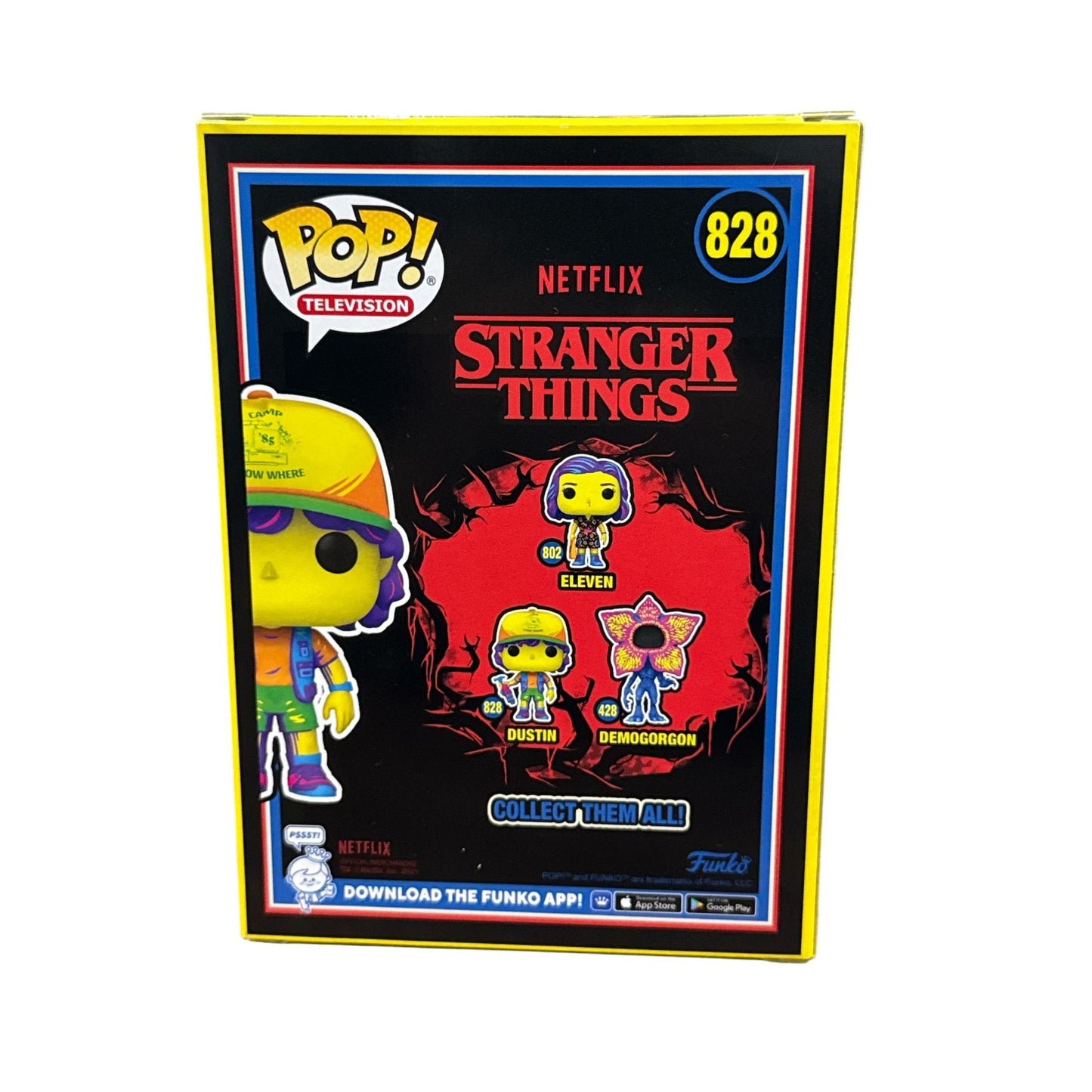 Funko Pop Television Stranger Things Dustin Vinyl Figure #828 Exclusive WITH PROTECTOR