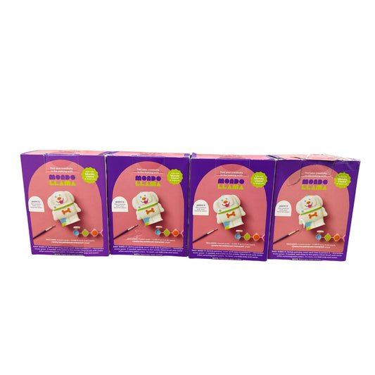 Mondo Llama Create-Your-Own Squishy Astronaut Dog Kit With Paint & Brush Included - Set Of 4