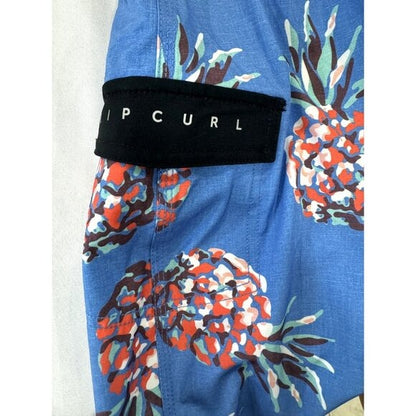 Rip Curl Boys Pineapple Print Blue Boardshorts Size 16 NEW