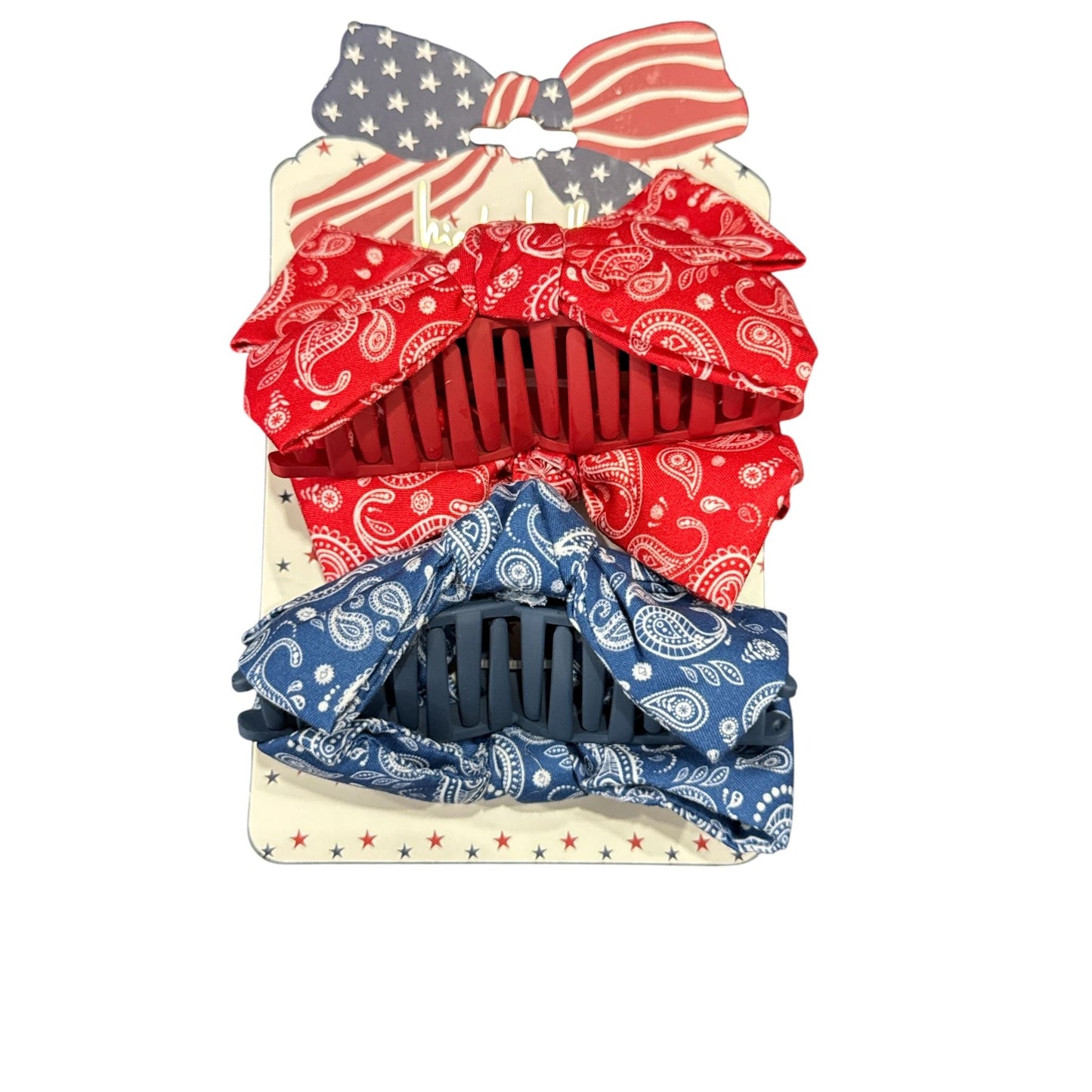 Patriotic Gift Set Bundle With Tote, Teddy Bear Mug, Puzzle, Candles, Towels, Hair Clips, Ribbon Bow & Shell Plates