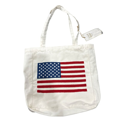 Patriotic Gift Set Bundle With Tote, Teddy Bear Mug, Puzzle, Candles, Towels, Hair Clips, Ribbon Bow & Shell Plates