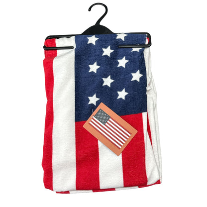 Patriotic Gift Set Bundle With Tote, Teddy Bear Mug, Puzzle, Candles, Towels, Hair Clips, Ribbon Bow & Shell Plates