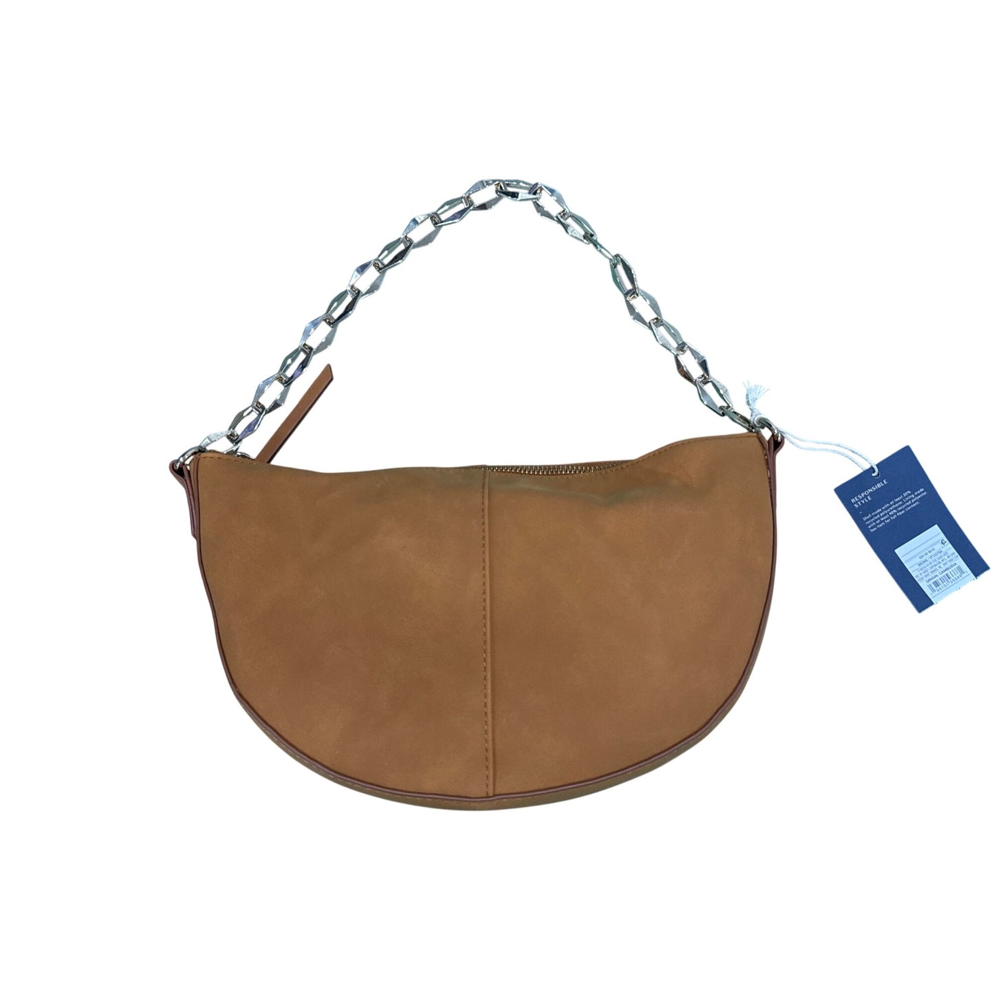 Universal Thread Brown Half-Moon Shoulder Bag With Chain Strap & Recycled Materials