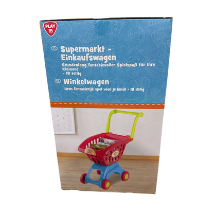 Playgo Kids Shopping Cart Toy With 18 Pieces For Imaginative Play