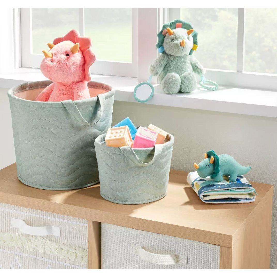 Cloud Island Interactive Green Triceratops Dinosaur Soft Plush Baby Toy