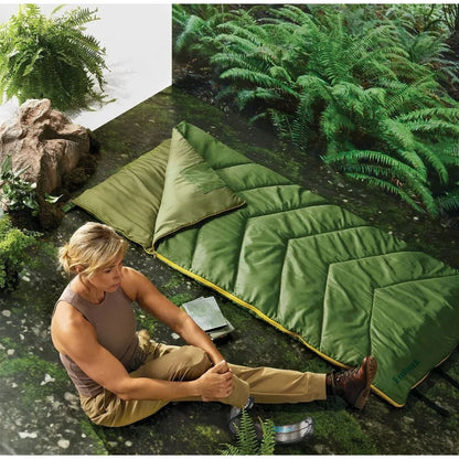 Embark 50°F Adult Sleeping Bag Travel-Friendly Lightweight Green Polyester 75"x33"