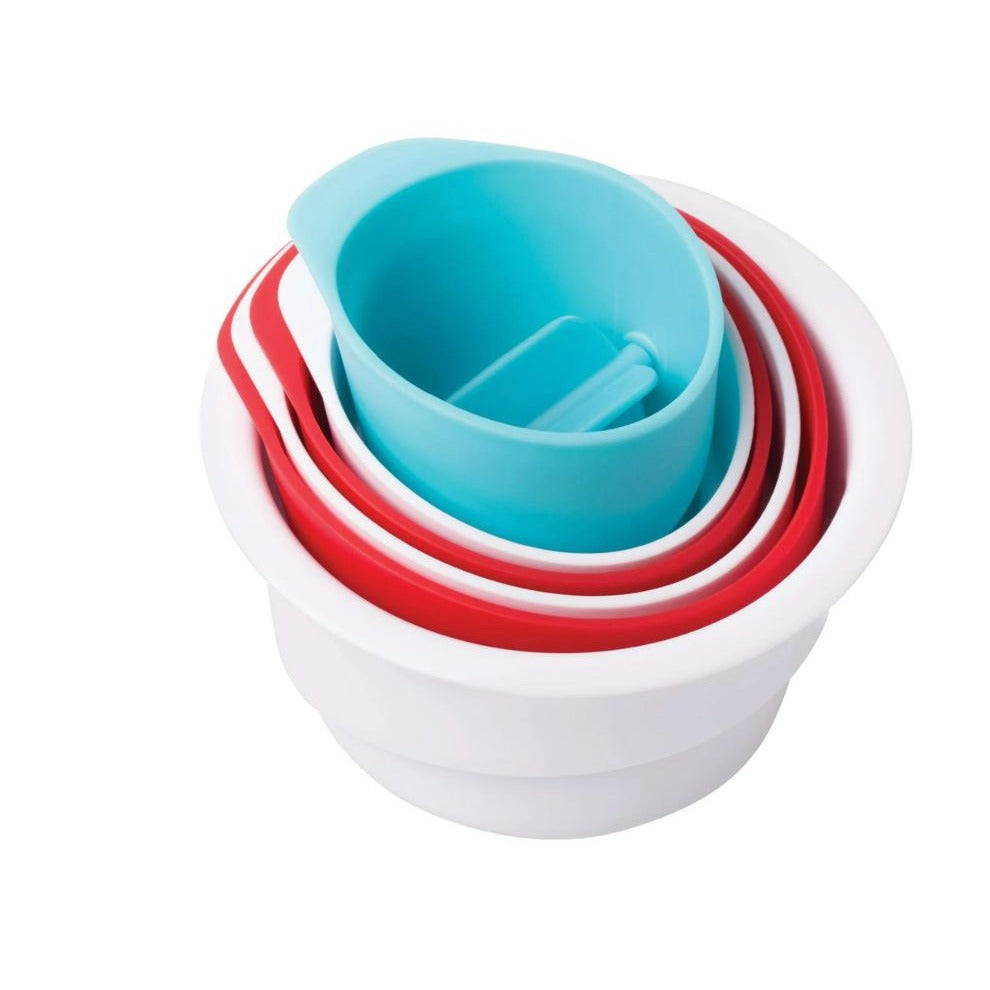 Ubbi Lighthouse Stacking Cups Bath Toy 6 Stackable Cups Dishwasher Safe Phthalate-Free 0M+