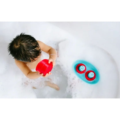 Ubbi Lighthouse Stacking Cups Bath Toy 6 Stackable Cups Dishwasher Safe Phthalate-Free 0M+
