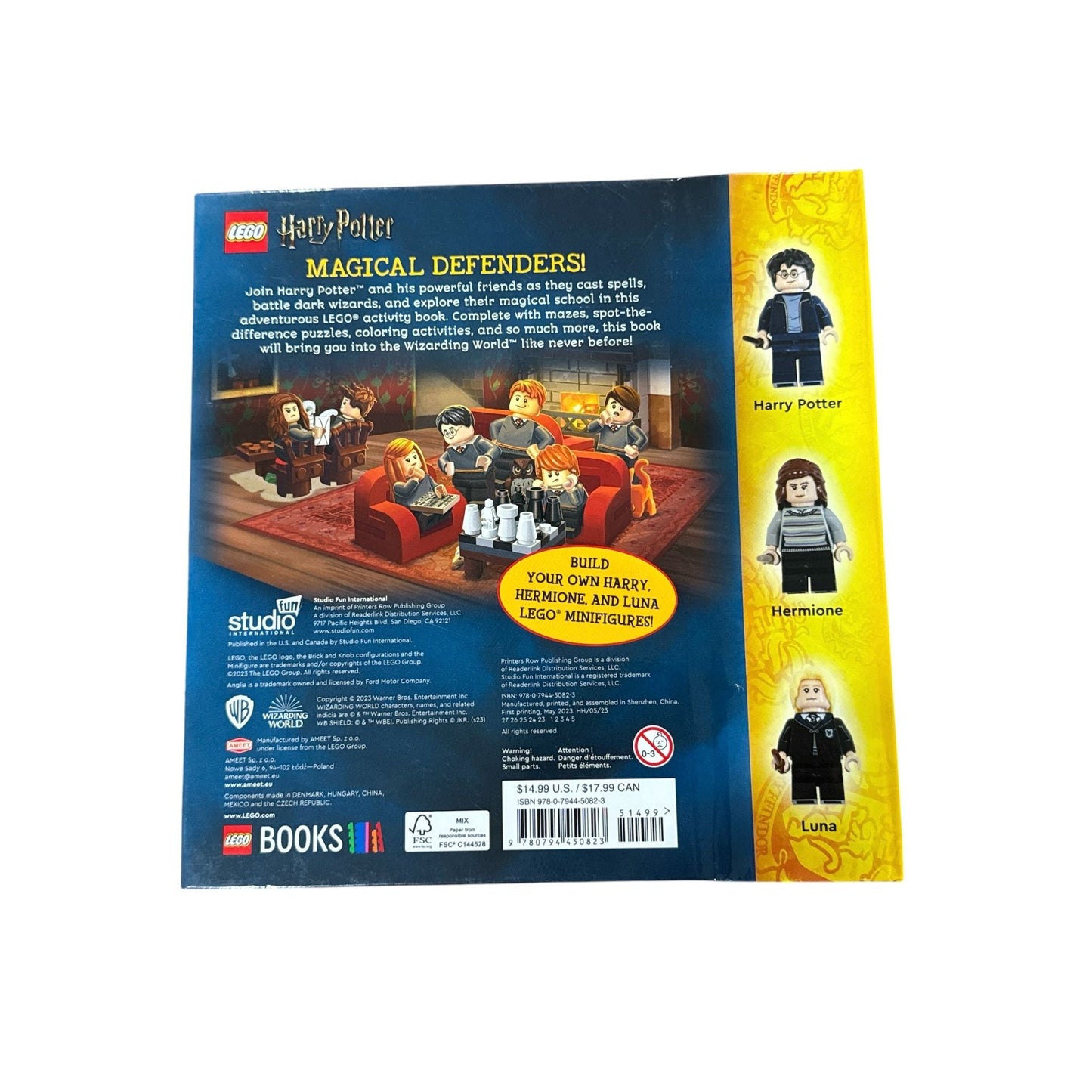 LEGO Harry Potter Magical Defenders Activity Book With 3 Minifigures Wands & Puzzles For Ages 6+