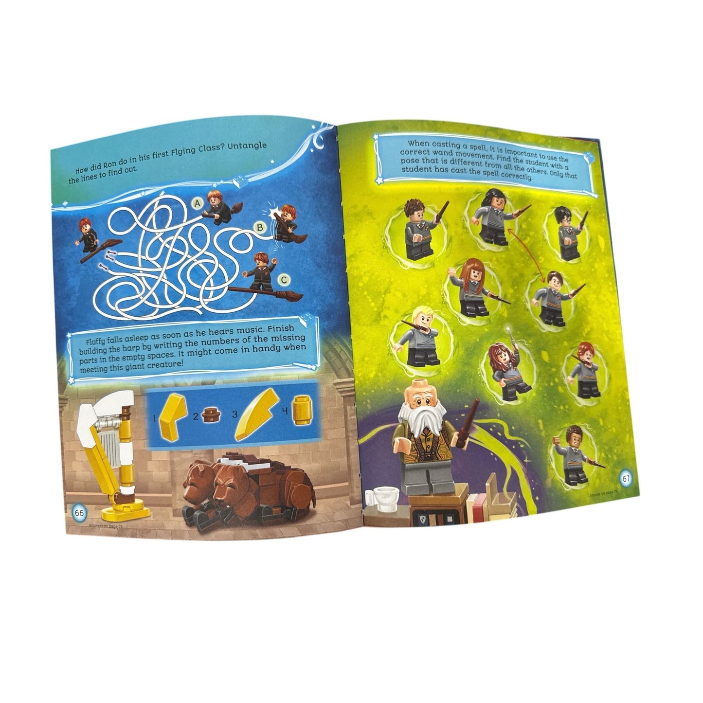 LEGO Harry Potter Magical Defenders Activity Book With 3 Minifigures Wands & Puzzles For Ages 6+