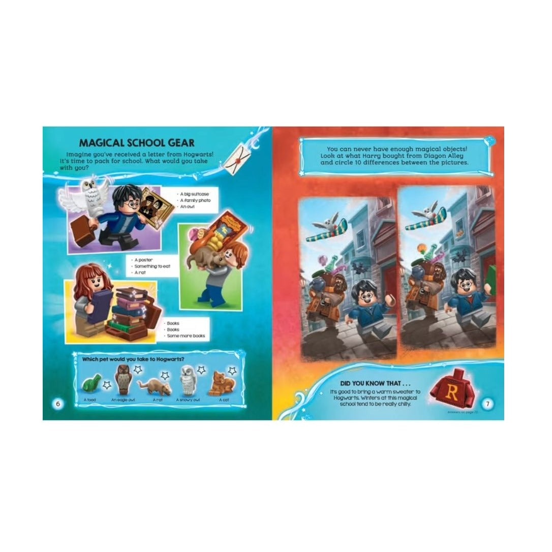 LEGO Harry Potter Magical Defenders Activity Book With 3 Minifigures Wands & Puzzles For Ages 6+