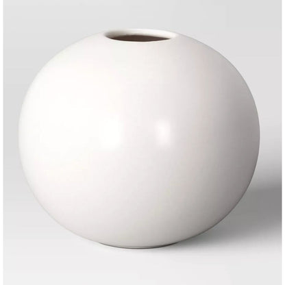 Room Essentials Round Terracotta Ceramic Decorative Vase 6" Round Modern Minimalist Design