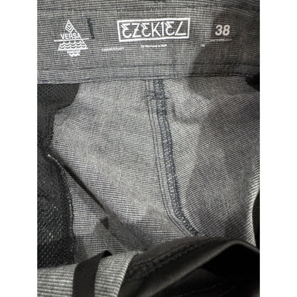 Ezekiel Mens Versa Boardshorts Gray Size 38 Plaid Polyester Blend Made In Bangladesh