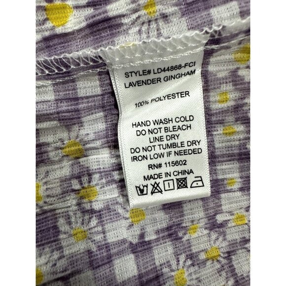 LUSH Women's Lavender Gingham Dress SMALL