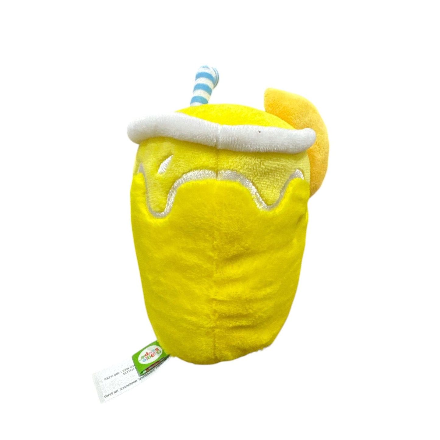 Giggle Scape Lemonade Plush Toy With Blue Straw For Ages 1+