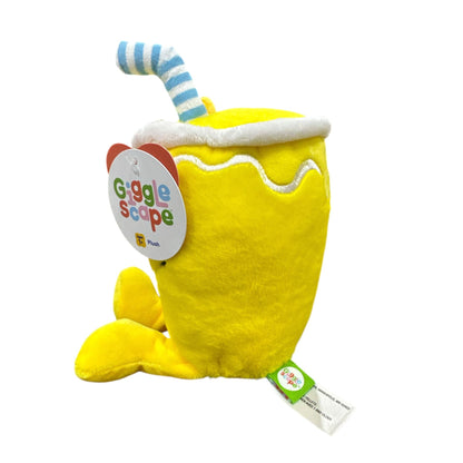 Giggle Scape Lemonade Plush Toy With Blue Straw For Ages 1+