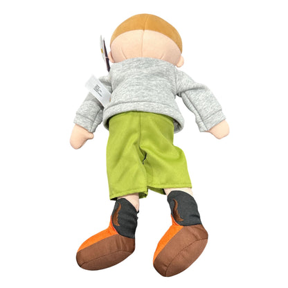 Giggle Scape 15" Soft Plush Doll With Moose Sweater & Green Shorts For Kids