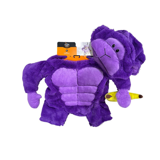 Hyde & Eek! Purple Gorilla Pet Costume XL With Hood & Toy