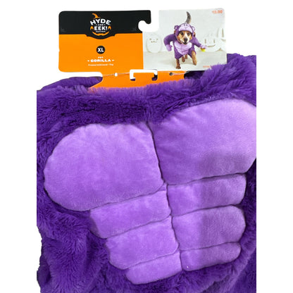 Hyde & Eek! Purple Gorilla Pet Costume XL With Hood & Toy