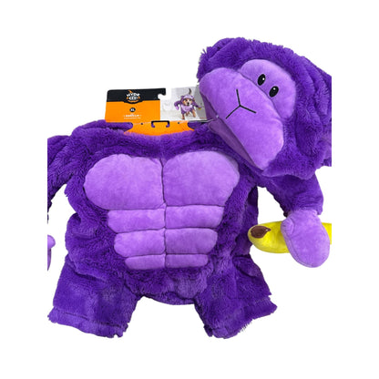 Hyde & Eek! Purple Gorilla Pet Costume XL With Hood & Toy